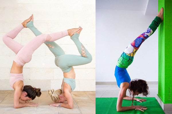 2 Person Yoga Poses or Try the wall If You Don’t Have a Partner